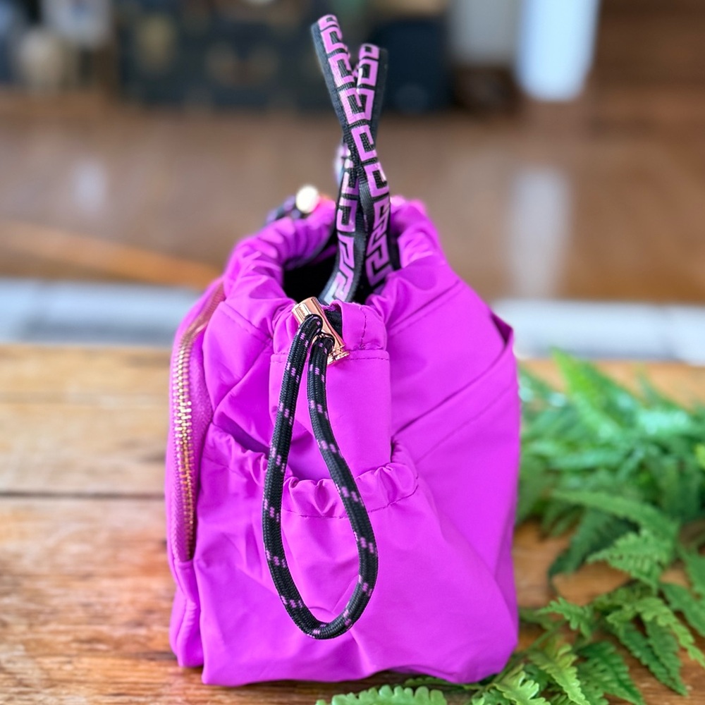 Versace Parfums Fuchsia Mini Drawstring Cosmetic … - image 4